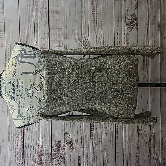 Arzu Sabanci for KOTON Off the shoulder metallic knit - Picture 5 of 7